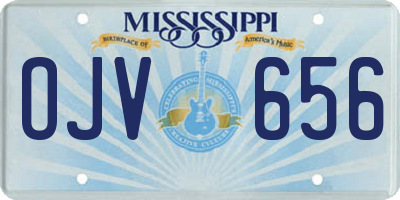 MS license plate OJV656