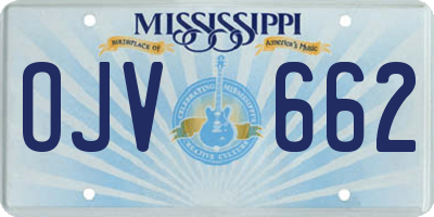 MS license plate OJV662