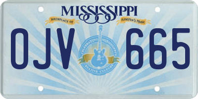 MS license plate OJV665