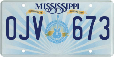 MS license plate OJV673