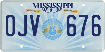 MS license plate OJV676