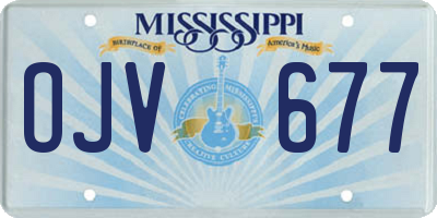 MS license plate OJV677