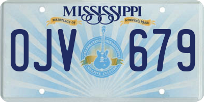 MS license plate OJV679