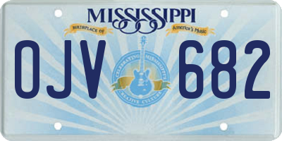 MS license plate OJV682