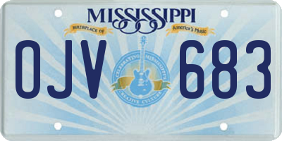 MS license plate OJV683