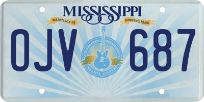 MS license plate OJV687