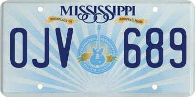MS license plate OJV689