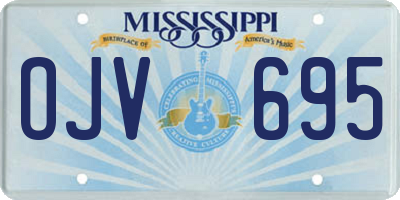 MS license plate OJV695