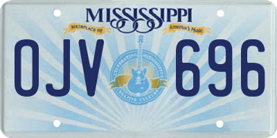 MS license plate OJV696