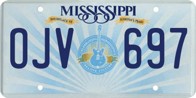 MS license plate OJV697