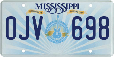 MS license plate OJV698