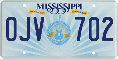 MS license plate OJV702