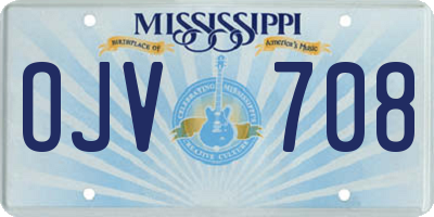 MS license plate OJV708