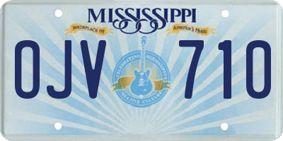 MS license plate OJV710