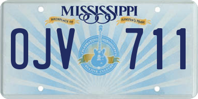 MS license plate OJV711