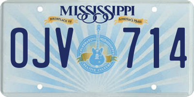 MS license plate OJV714