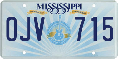 MS license plate OJV715