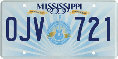 MS license plate OJV721