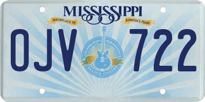 MS license plate OJV722