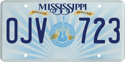 MS license plate OJV723