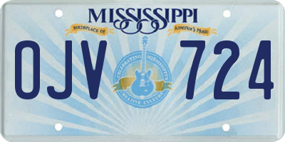 MS license plate OJV724