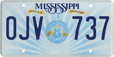MS license plate OJV737