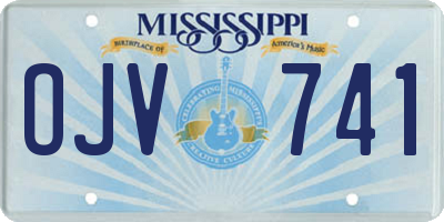 MS license plate OJV741