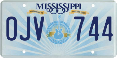 MS license plate OJV744