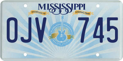 MS license plate OJV745