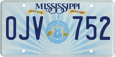 MS license plate OJV752