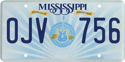 MS license plate OJV756