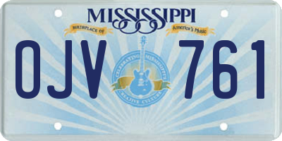MS license plate OJV761