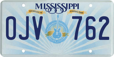 MS license plate OJV762