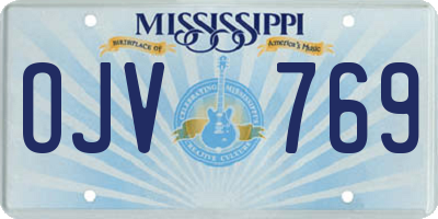 MS license plate OJV769
