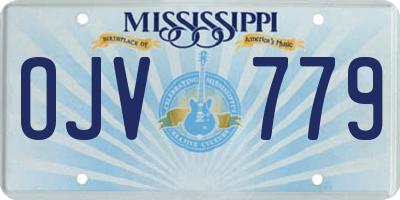 MS license plate OJV779