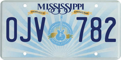 MS license plate OJV782