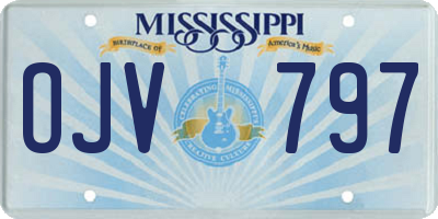 MS license plate OJV797