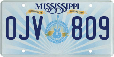 MS license plate OJV809