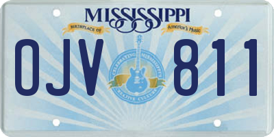 MS license plate OJV811