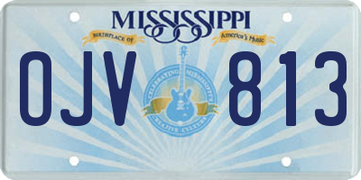 MS license plate OJV813