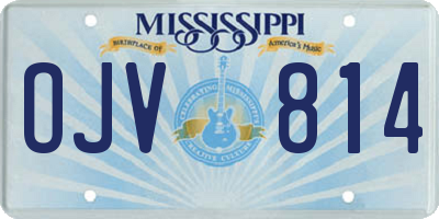 MS license plate OJV814