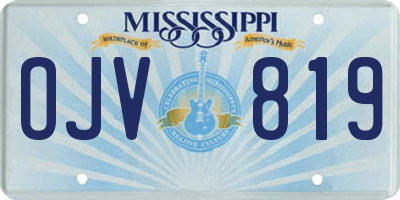 MS license plate OJV819