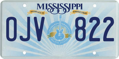 MS license plate OJV822