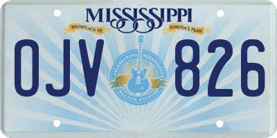 MS license plate OJV826