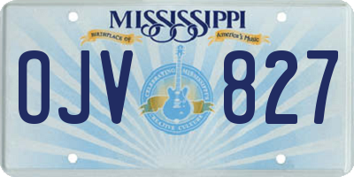 MS license plate OJV827