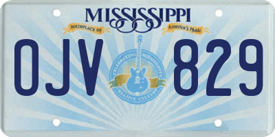 MS license plate OJV829