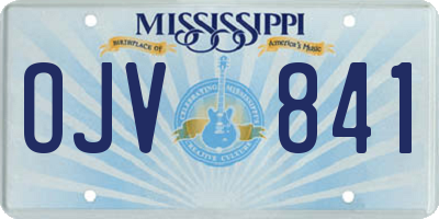 MS license plate OJV841