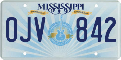 MS license plate OJV842
