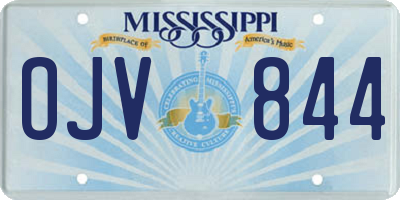 MS license plate OJV844
