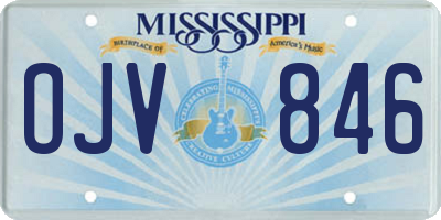 MS license plate OJV846